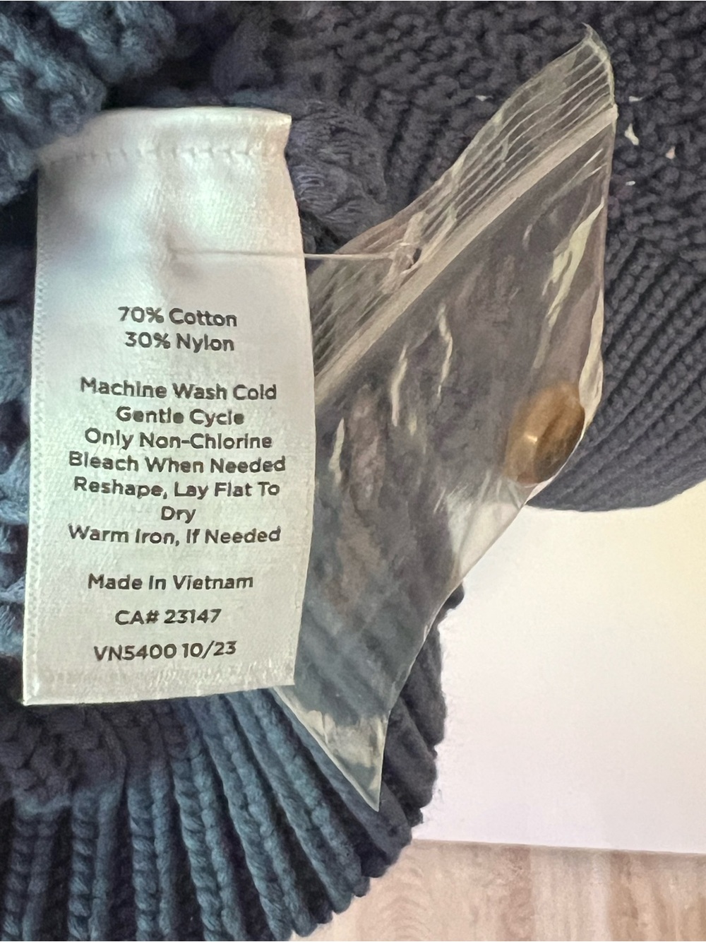 Haven Well Within V-Neck Knot Stitch Henley Sweater Dusty Blue NWT - Picture 6 of 7